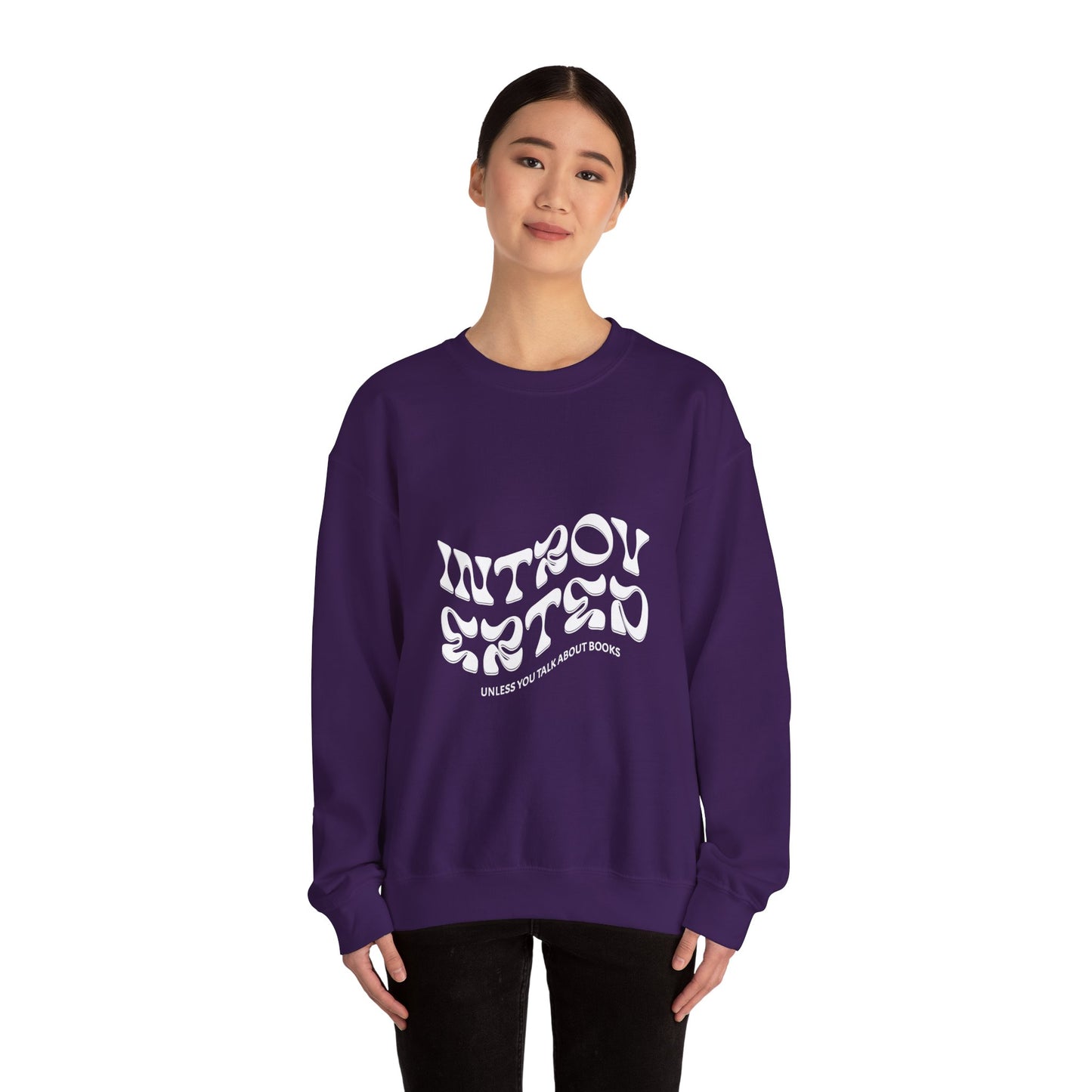 Introverted Book Lovers Sweatshirt - Unisex Heavy Blend™ Crewneck