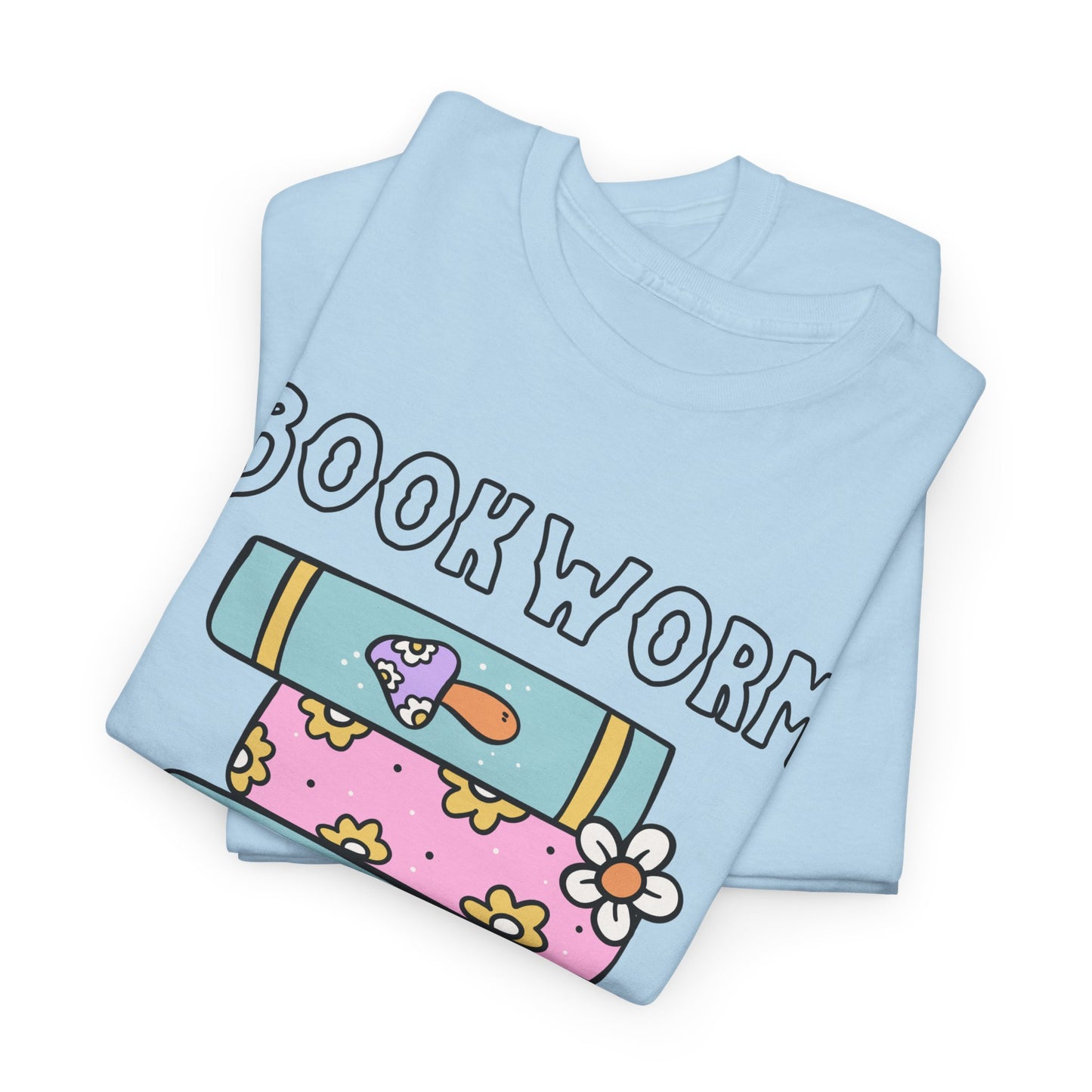 Bookworm bookstack Unisex Heavy Cotton Tee
