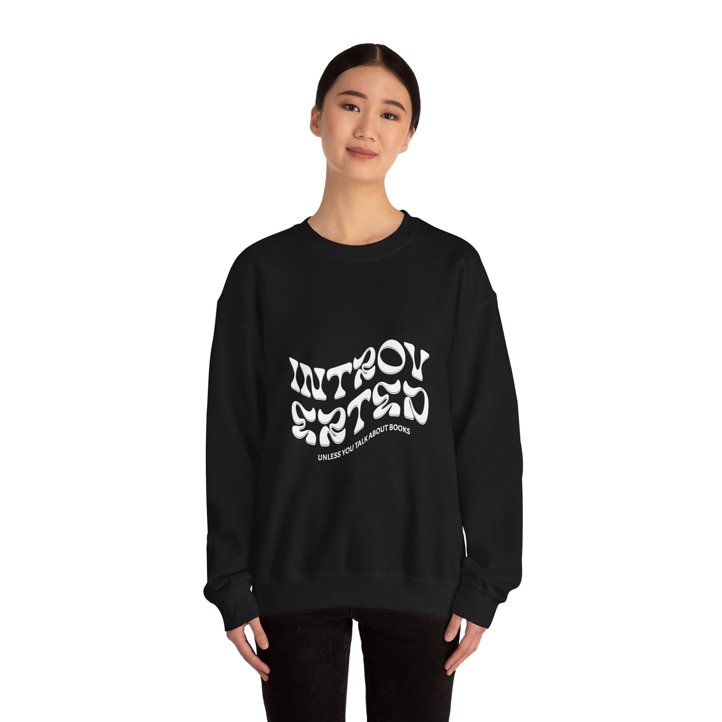 Introverted Book Lovers Sweatshirt - Unisex Heavy Blend™ Crewneck