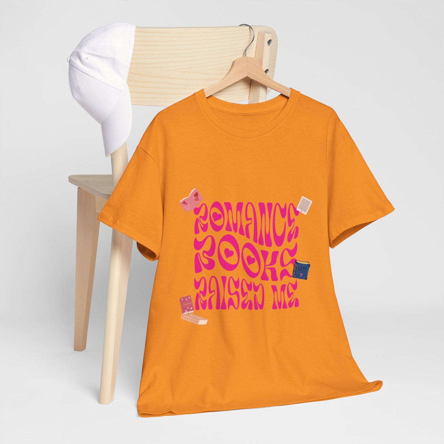 Romance Books Raised Me Unisex Heavy Cotton Tee - Perfect Gift for Book Lovers