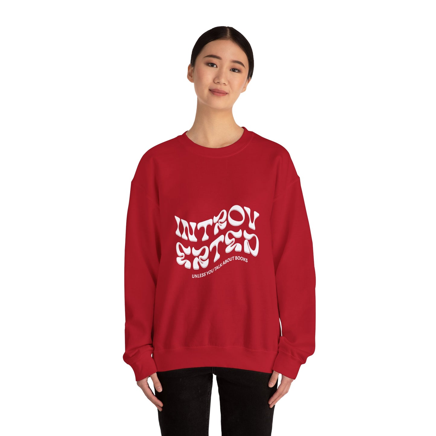 Introverted Book Lovers Sweatshirt - Unisex Heavy Blend™ Crewneck