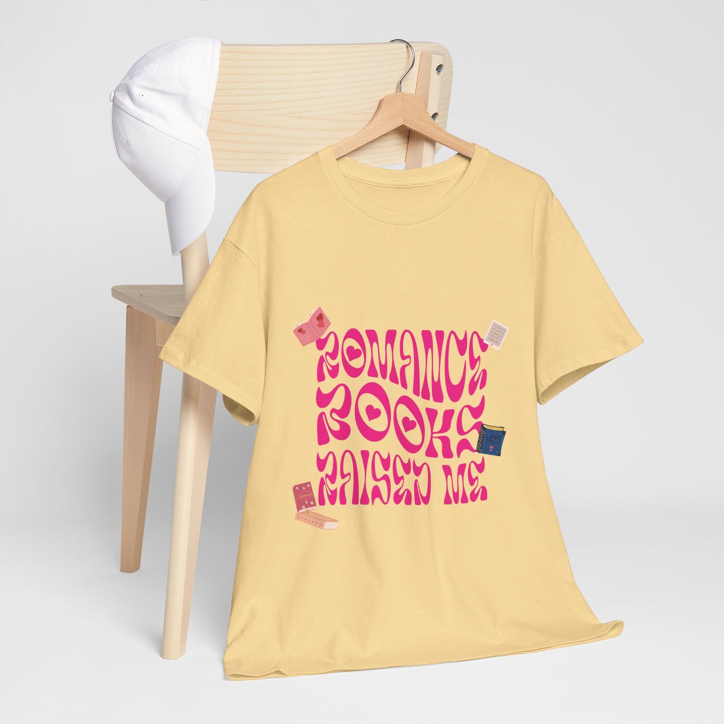 Romance Books Raised Me Unisex Heavy Cotton Tee - Perfect Gift for Book Lovers