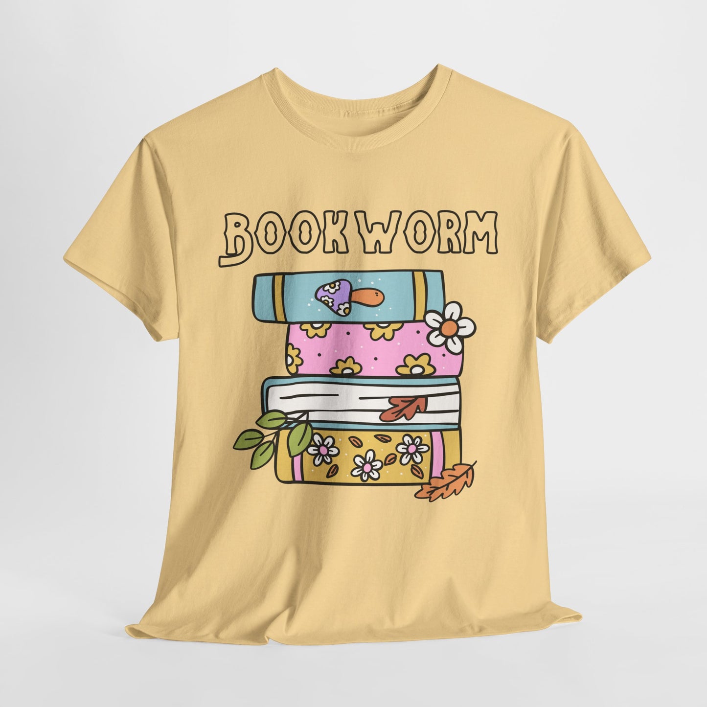 Bookworm bookstack Unisex Heavy Cotton Tee