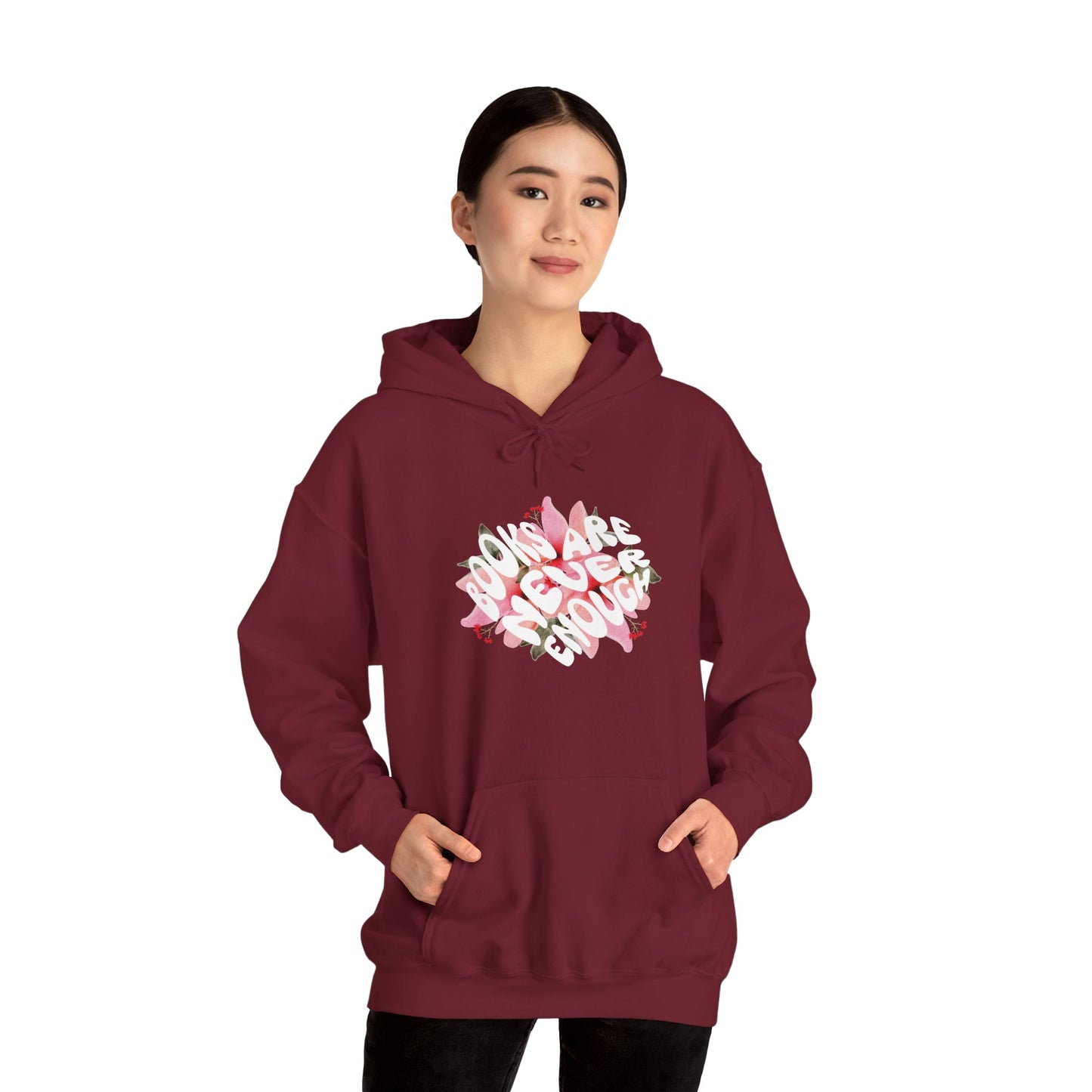 Books Are Never Enough Unisex Heavy Blend™ Hoodie for Book lovers