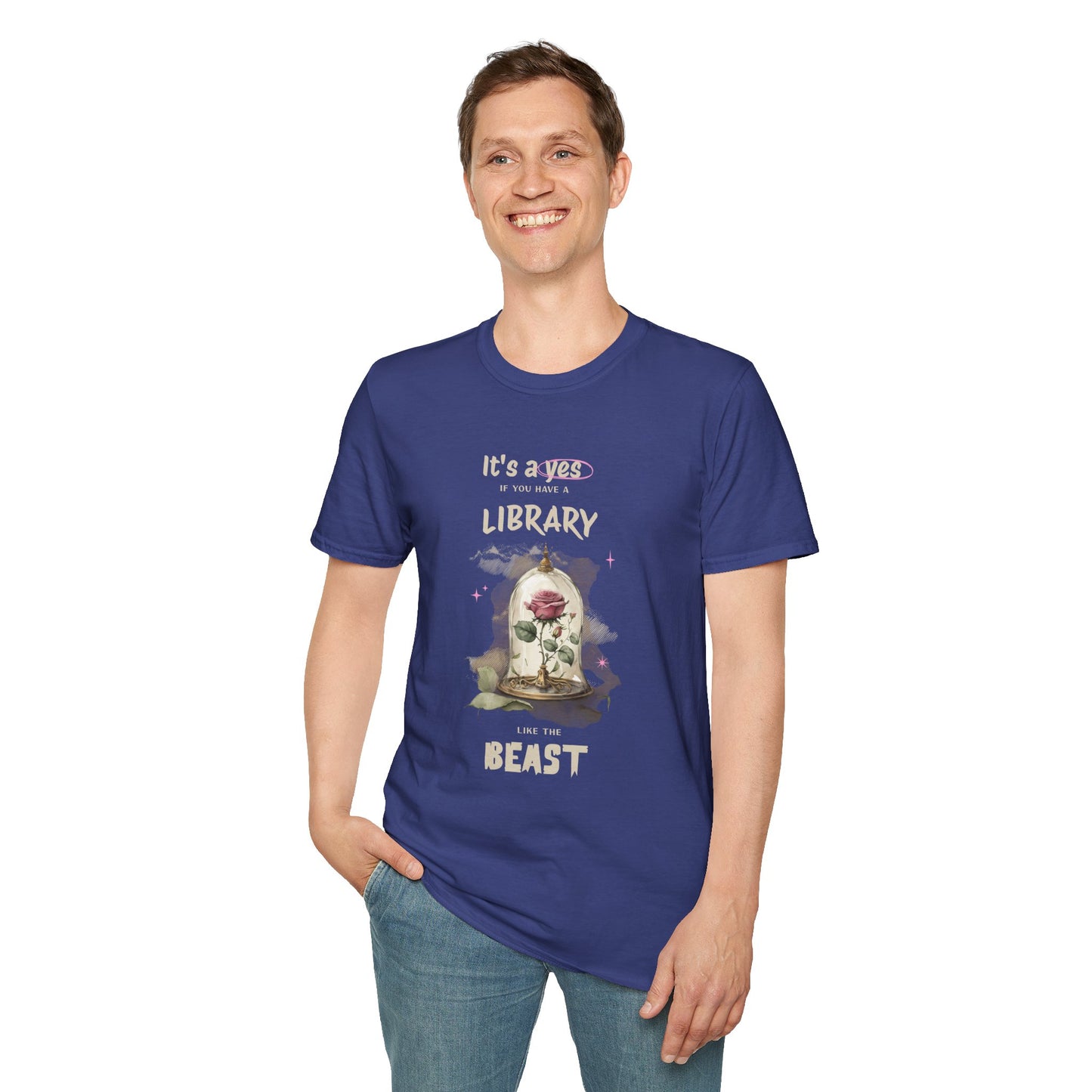 Library Beast Unisex Softstyle T-Shirt - Perfect for Book Lovers