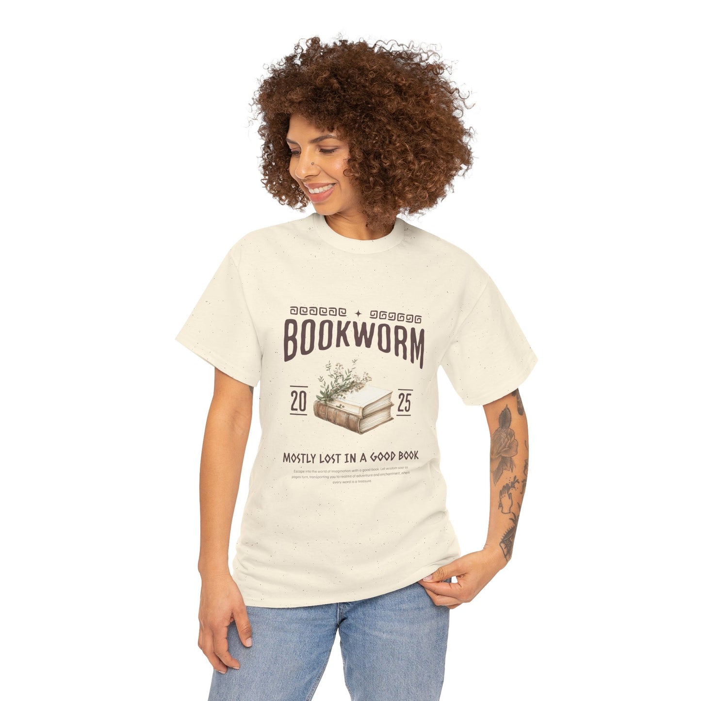 Bookworm Unisex Heavy Cotton Tee – Perfect for Literature Lovers