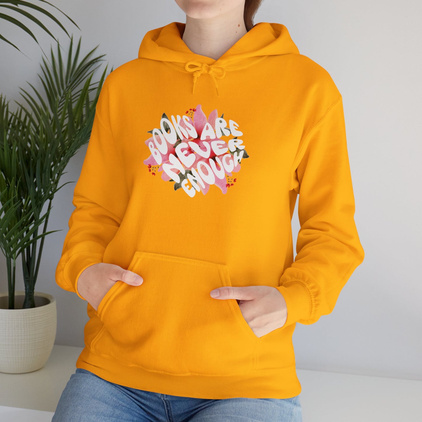 Books Are Never Enough Unisex Heavy Blend™ Hoodie for Book lovers