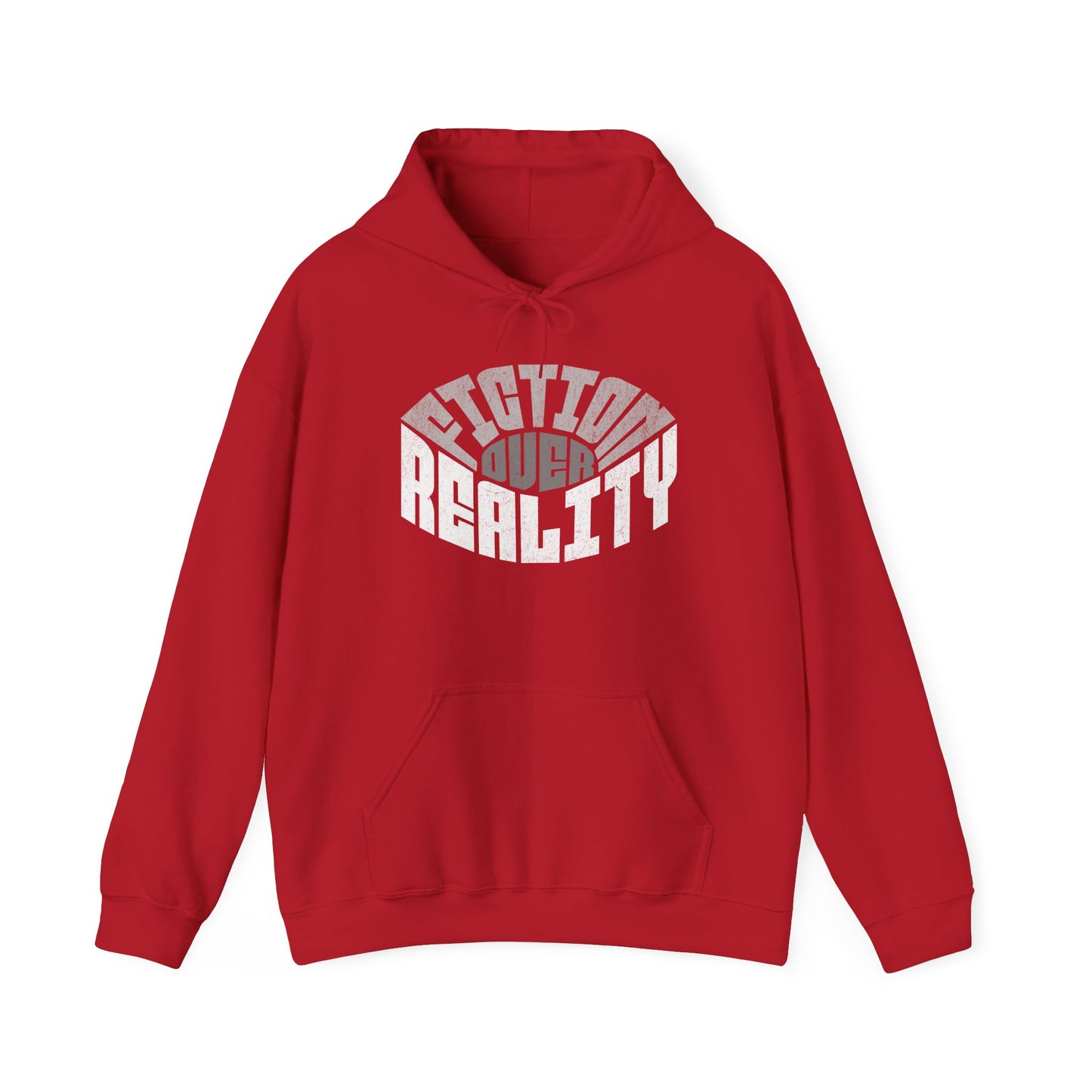 Fiction Over Reality Unisex Heavy Blend Hoodie - Cozy Graphic Sweatshirt for Dreamers