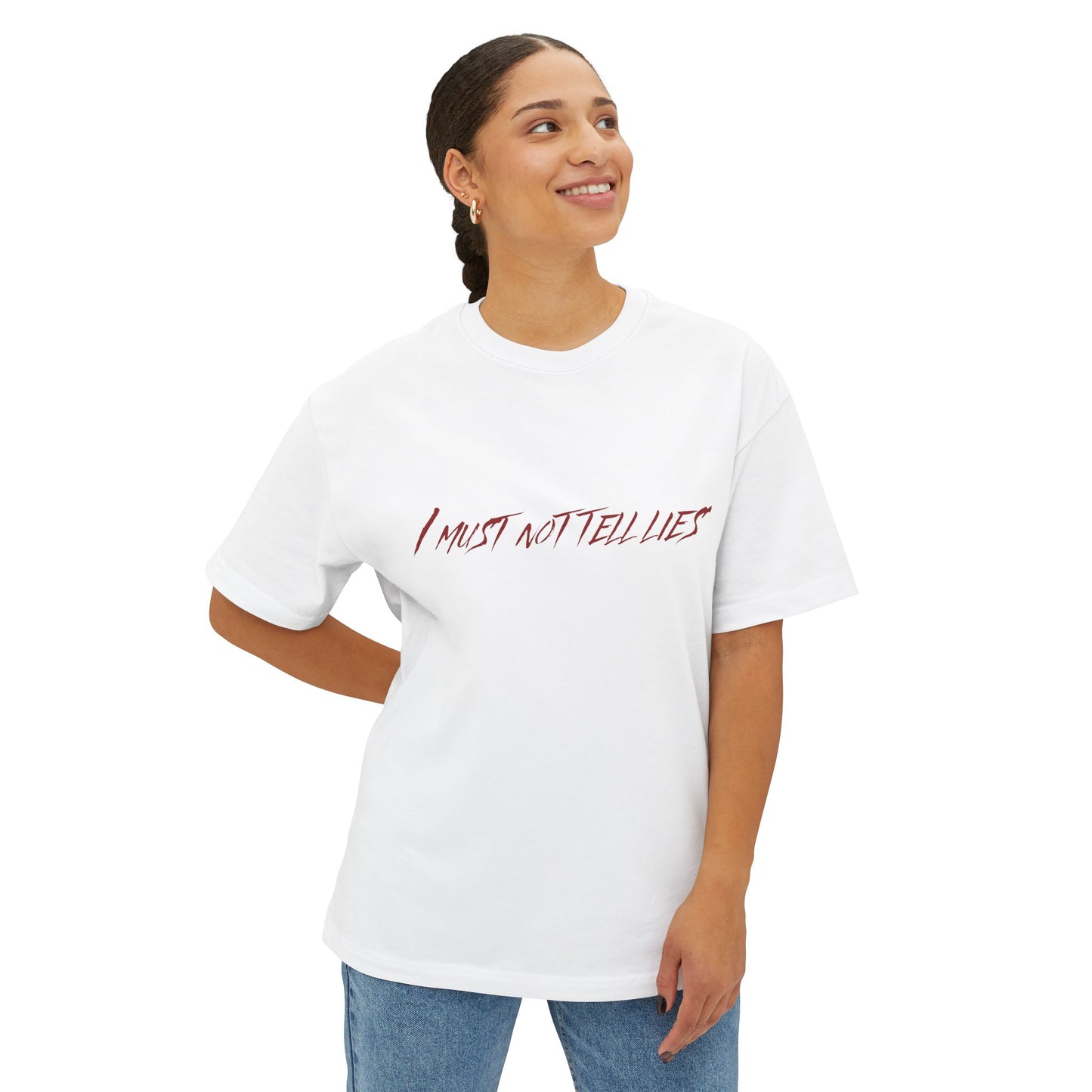 Unisex Boxy Tee - 'I Must Not Tell Lies', Trendy Graphic Tee, Casual Wear | Harry Potter Fans