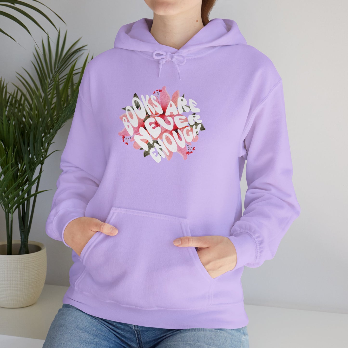 Books Are Never Enough Unisex Heavy Blend™ Hoodie for Book lovers