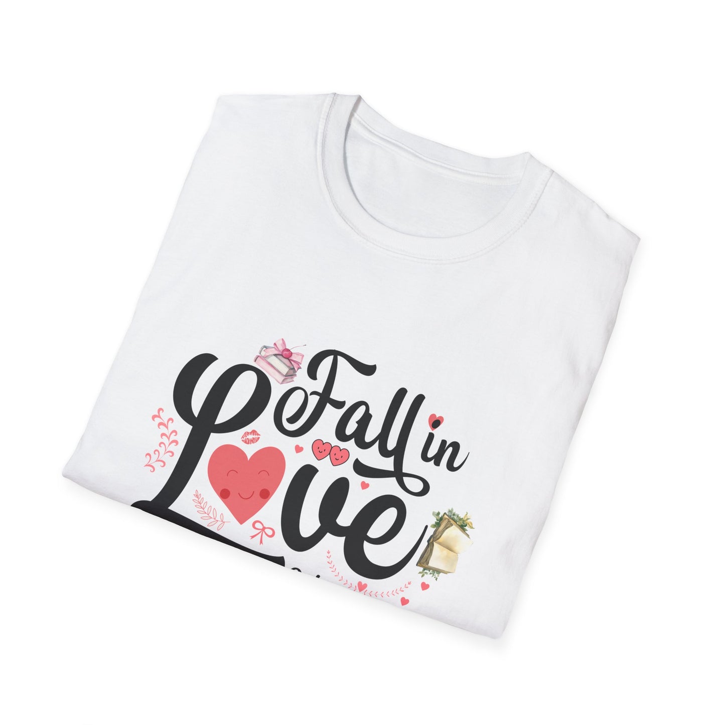Fall in Love with Books Unisex Softstyle T-Shirt