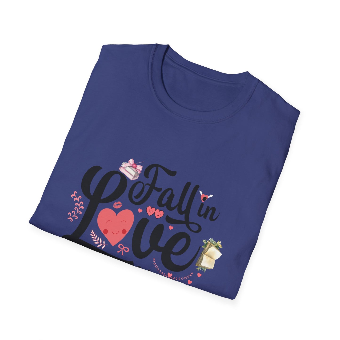 Fall in Love with Books Unisex Softstyle T-Shirt