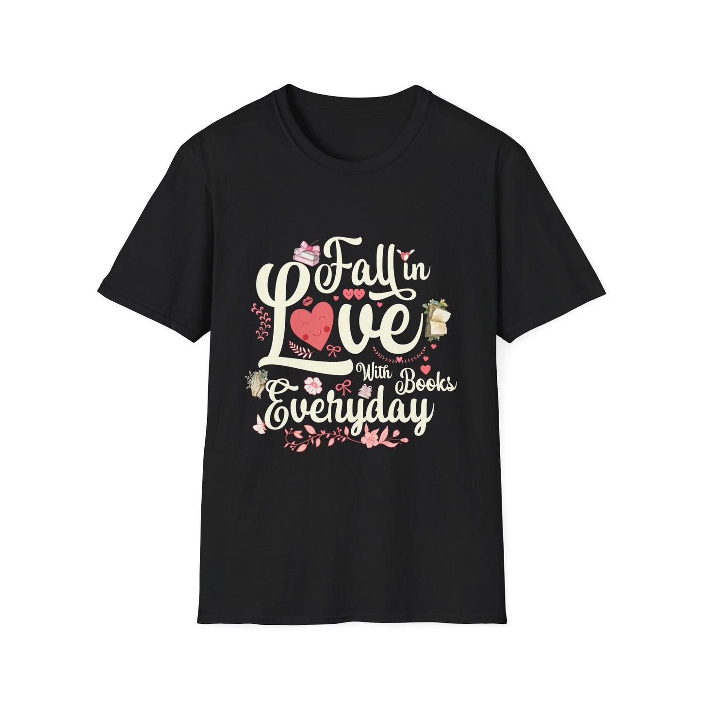 Fall in Love with Books Unisex Softstyle T-Shirt