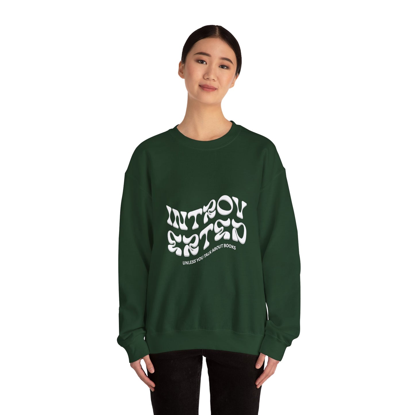 Introverted Book Lovers Sweatshirt - Unisex Heavy Blend™ Crewneck