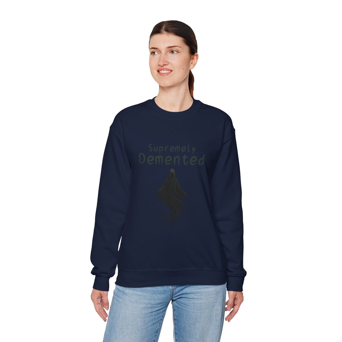 Supremely Demented Sweatshirt, Cozy Unisex Crewneck, Quirky Casual Wear | Harry Potter fans