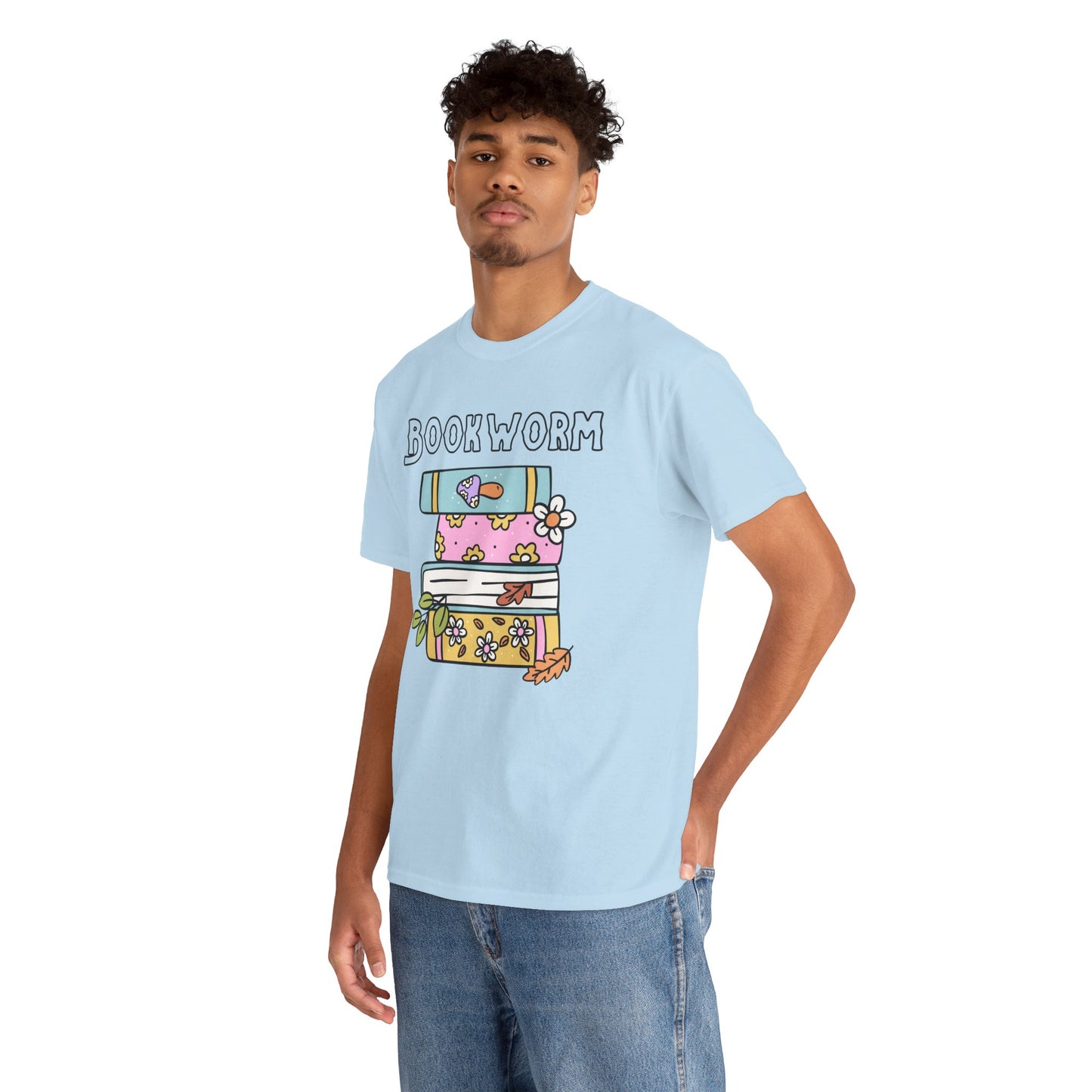Bookworm bookstack Unisex Heavy Cotton Tee