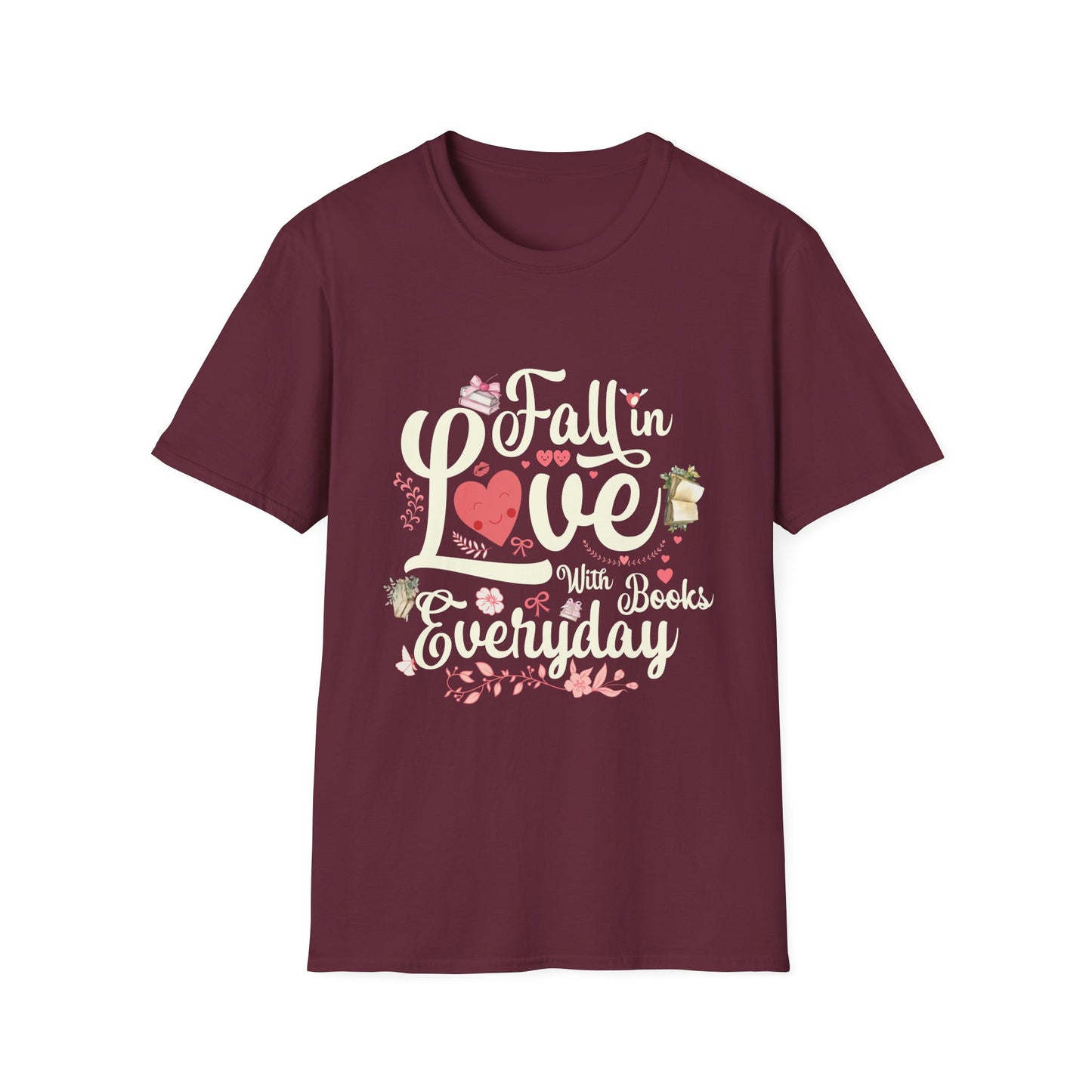 Fall in Love with Books Unisex Softstyle T-Shirt
