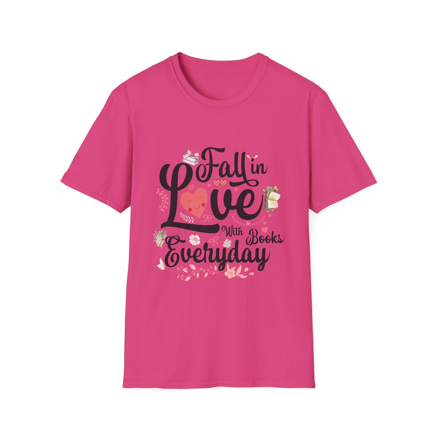 Fall in Love with Books Unisex Softstyle T-Shirt