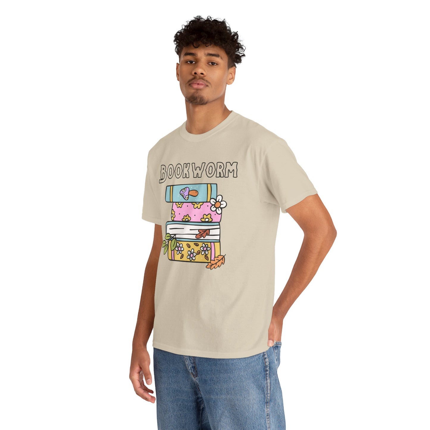 Bookworm bookstack Unisex Heavy Cotton Tee