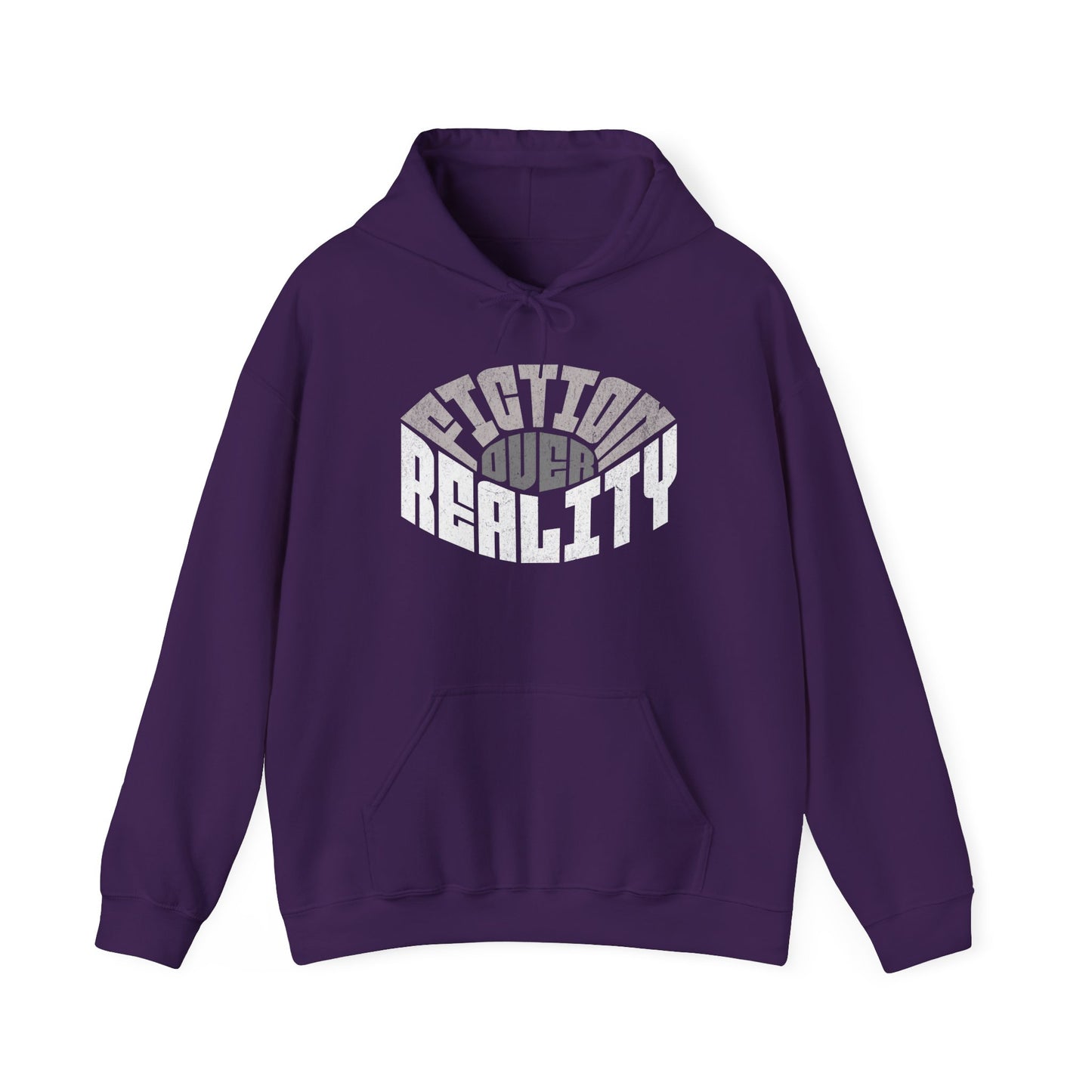 Fiction Over Reality Unisex Heavy Blend Hoodie - Cozy Graphic Sweatshirt for Dreamers