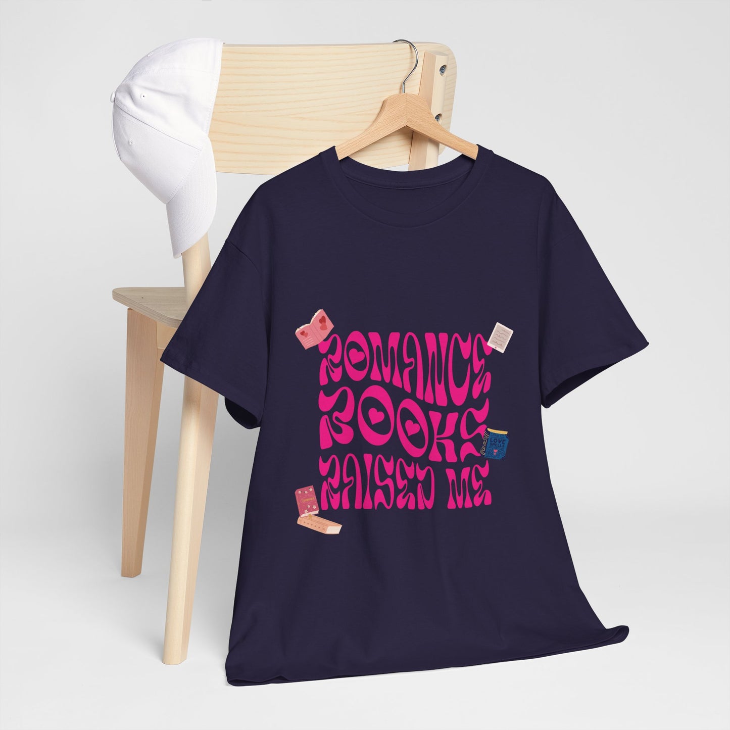 Romance Books Raised Me Unisex Heavy Cotton Tee - Perfect Gift for Book Lovers