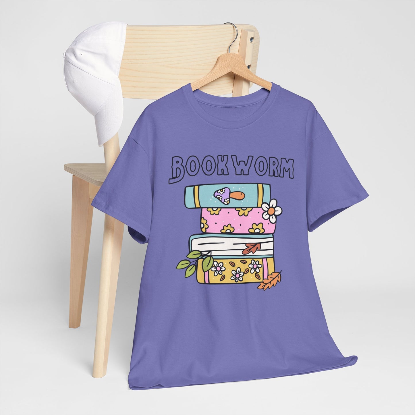 Bookworm bookstack Unisex Heavy Cotton Tee