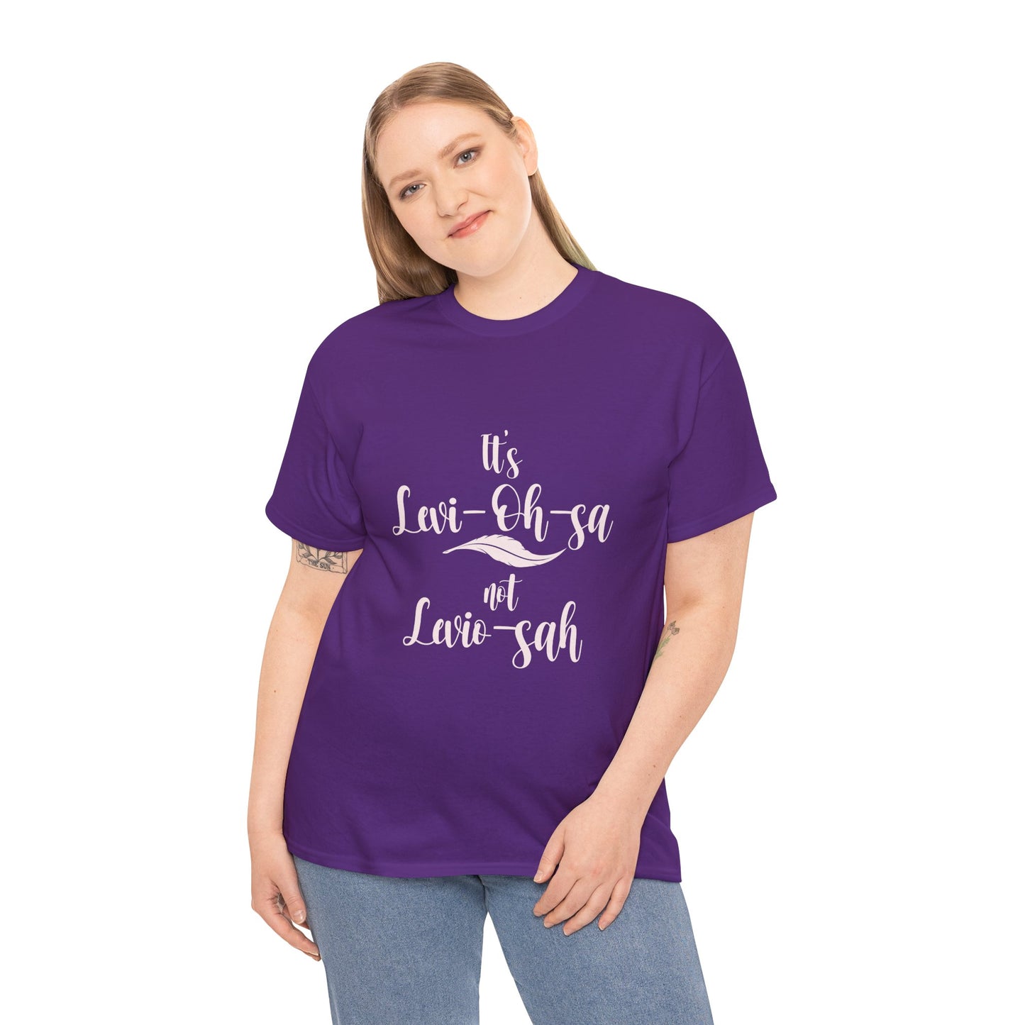 Unisex Heavy Cotton Tee - 'It's Lavi-Oh-sa Not Lario-sah'