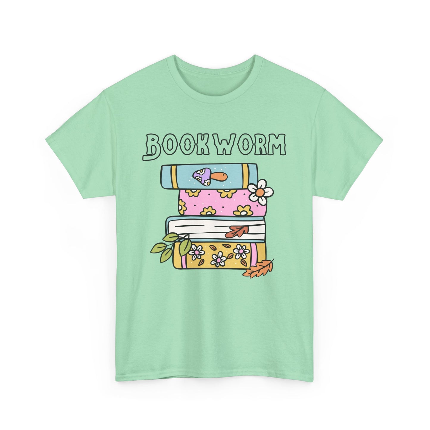 Bookworm bookstack Unisex Heavy Cotton Tee