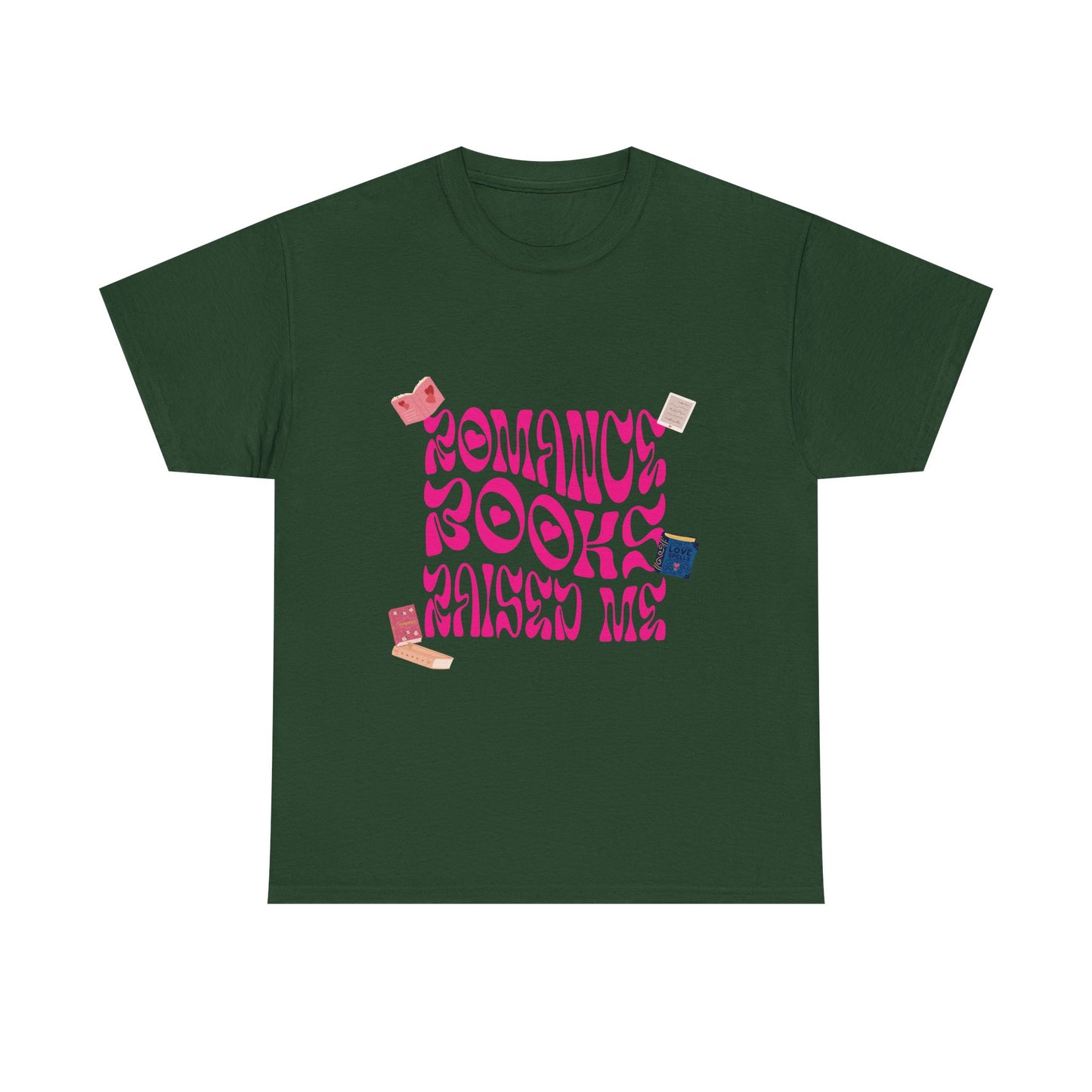 Romance Books Raised Me Unisex Heavy Cotton Tee - Perfect Gift for Book Lovers
