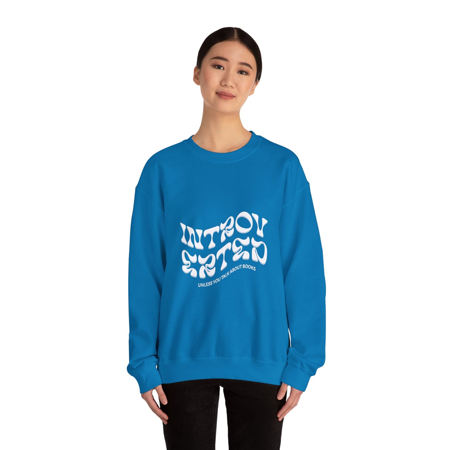 Introverted Book Lovers Sweatshirt - Unisex Heavy Blend™ Crewneck