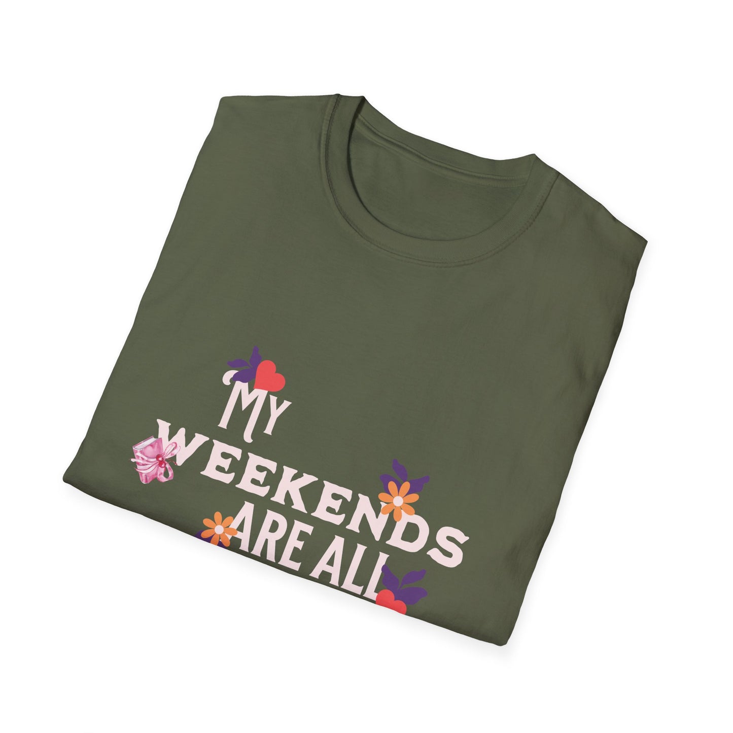 My Weekends Are All Booked Unisex Softstyle T-Shirt - Perfect for Book Lovers