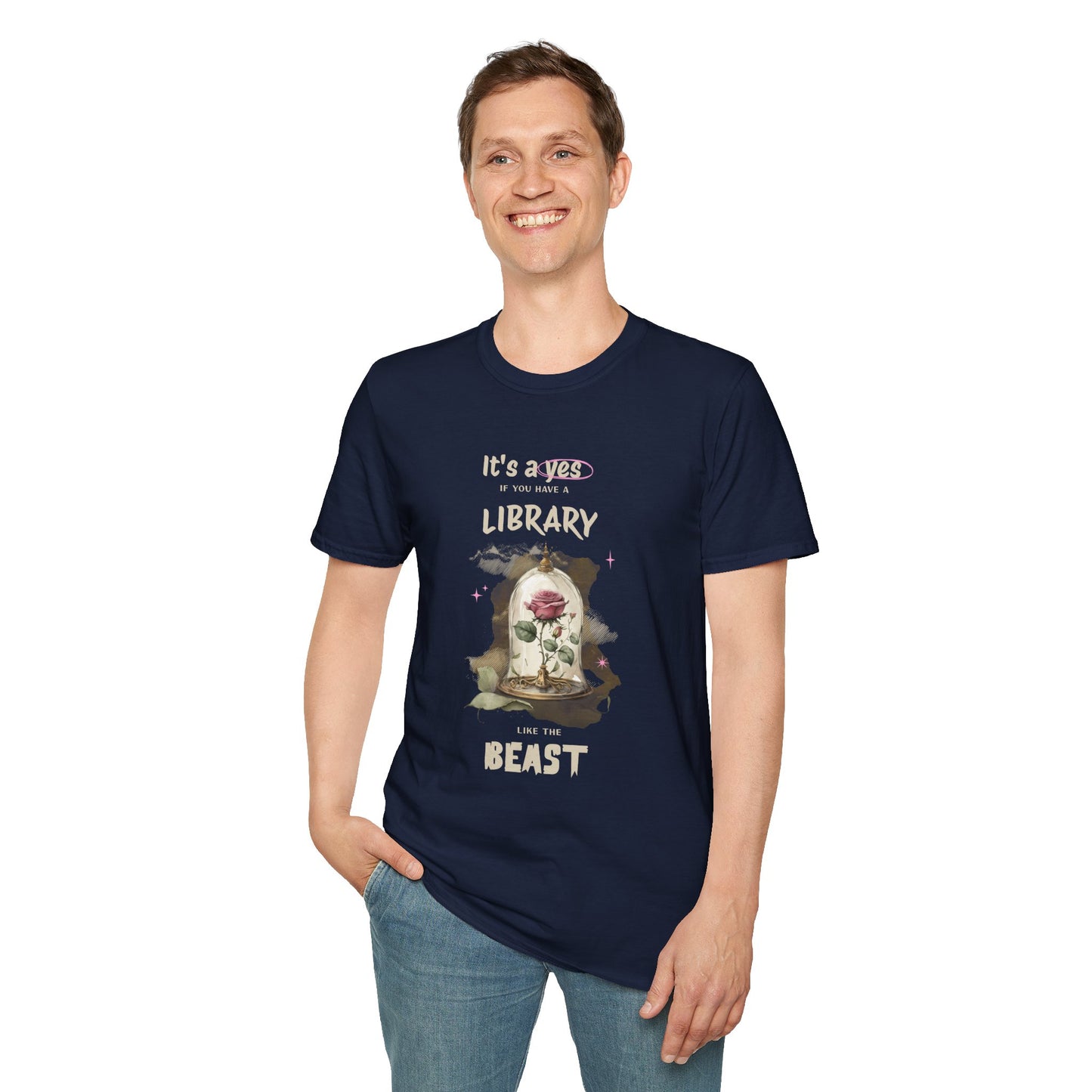 Library Beast Unisex Softstyle T-Shirt - Perfect for Book Lovers