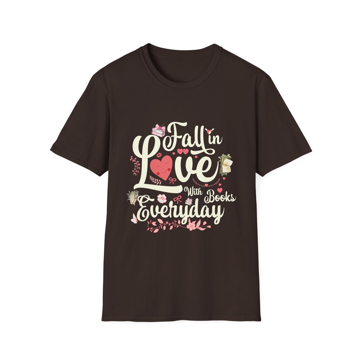 Fall in Love with Books Unisex Softstyle T-Shirt