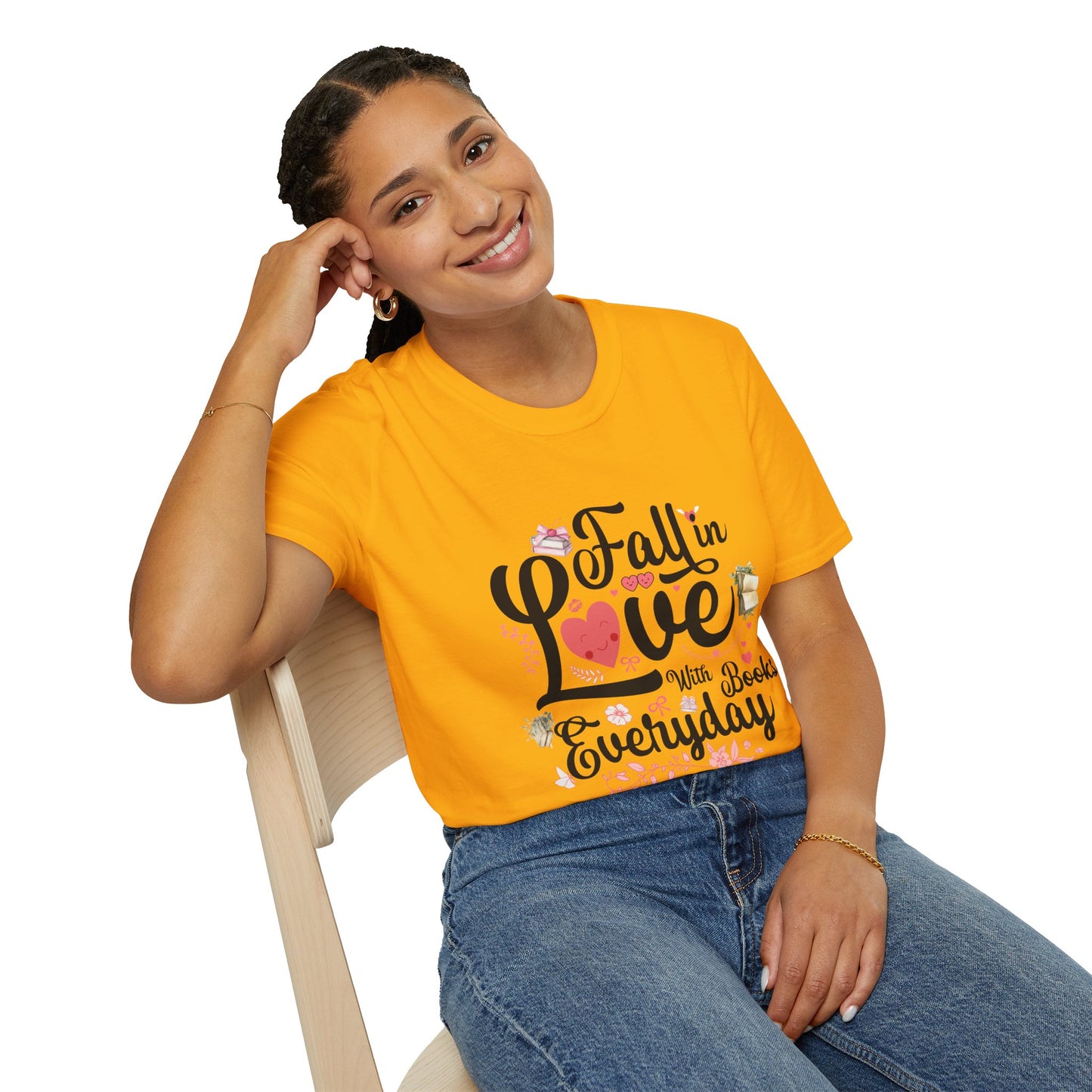 Fall in Love with Books Unisex Softstyle T-Shirt