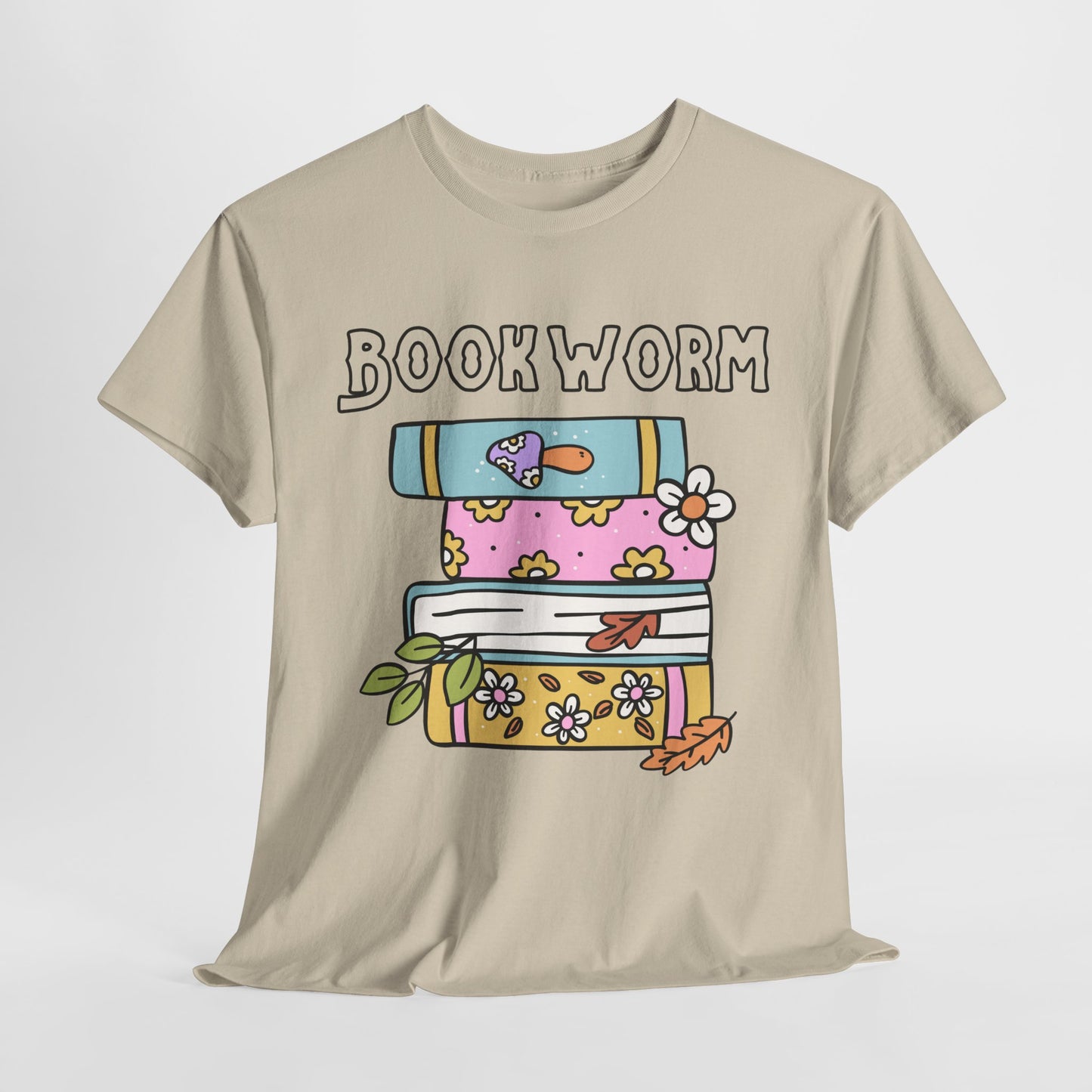 Bookworm bookstack Unisex Heavy Cotton Tee