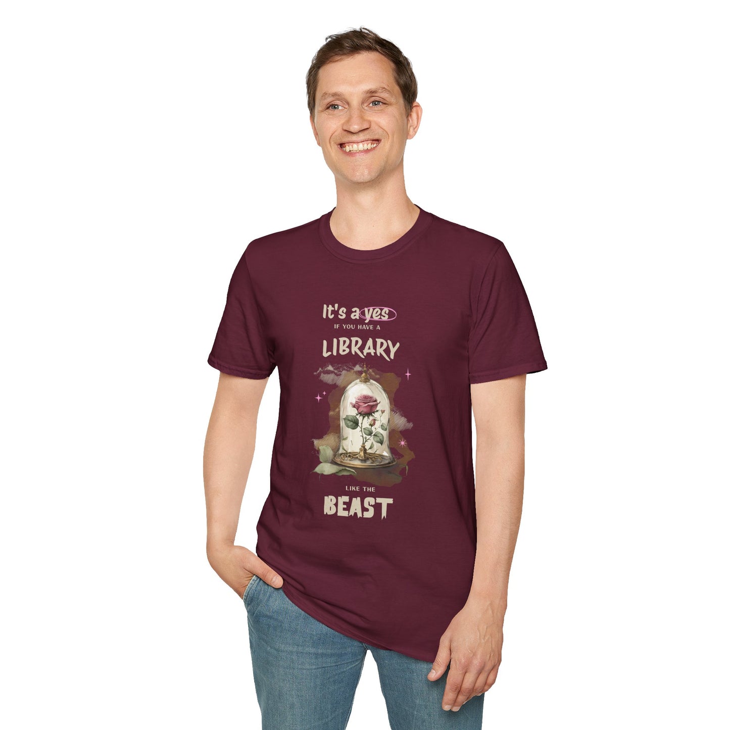 Library Beast Unisex Softstyle T-Shirt - Perfect for Book Lovers
