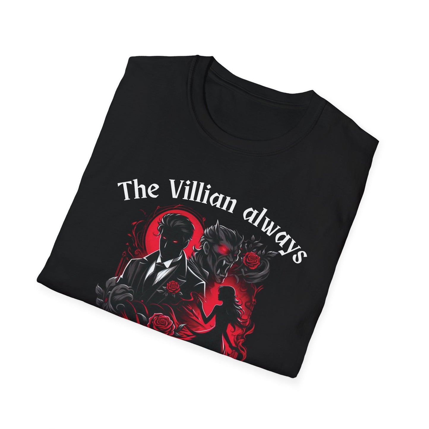 Men's & Women's Villain-Themed Softstyle T-Shirt - 'The Villain Always Gets The Girl'