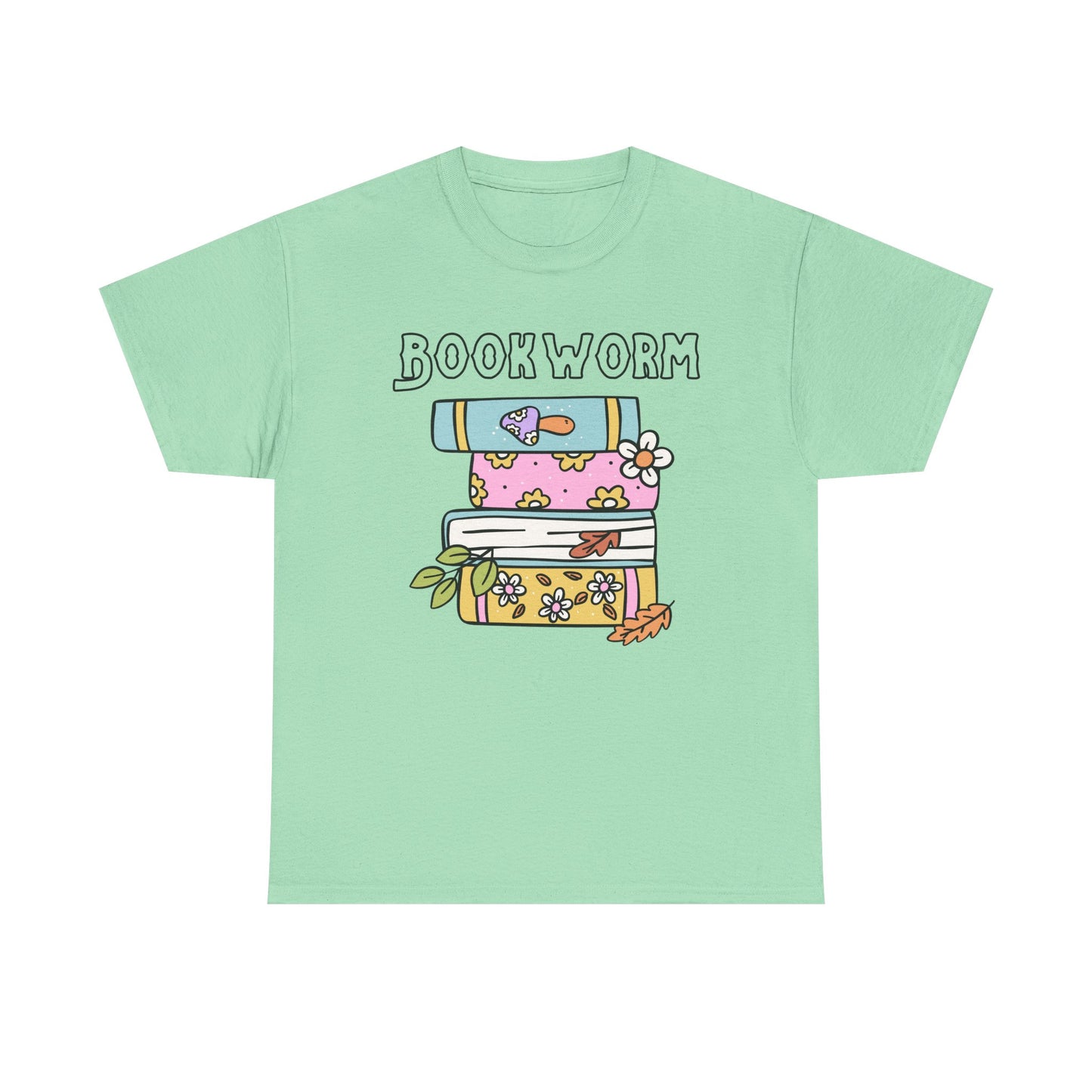 Bookworm bookstack Unisex Heavy Cotton Tee