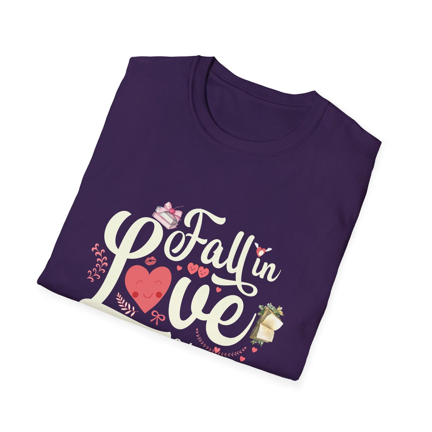 Fall in Love with Books Unisex Softstyle T-Shirt