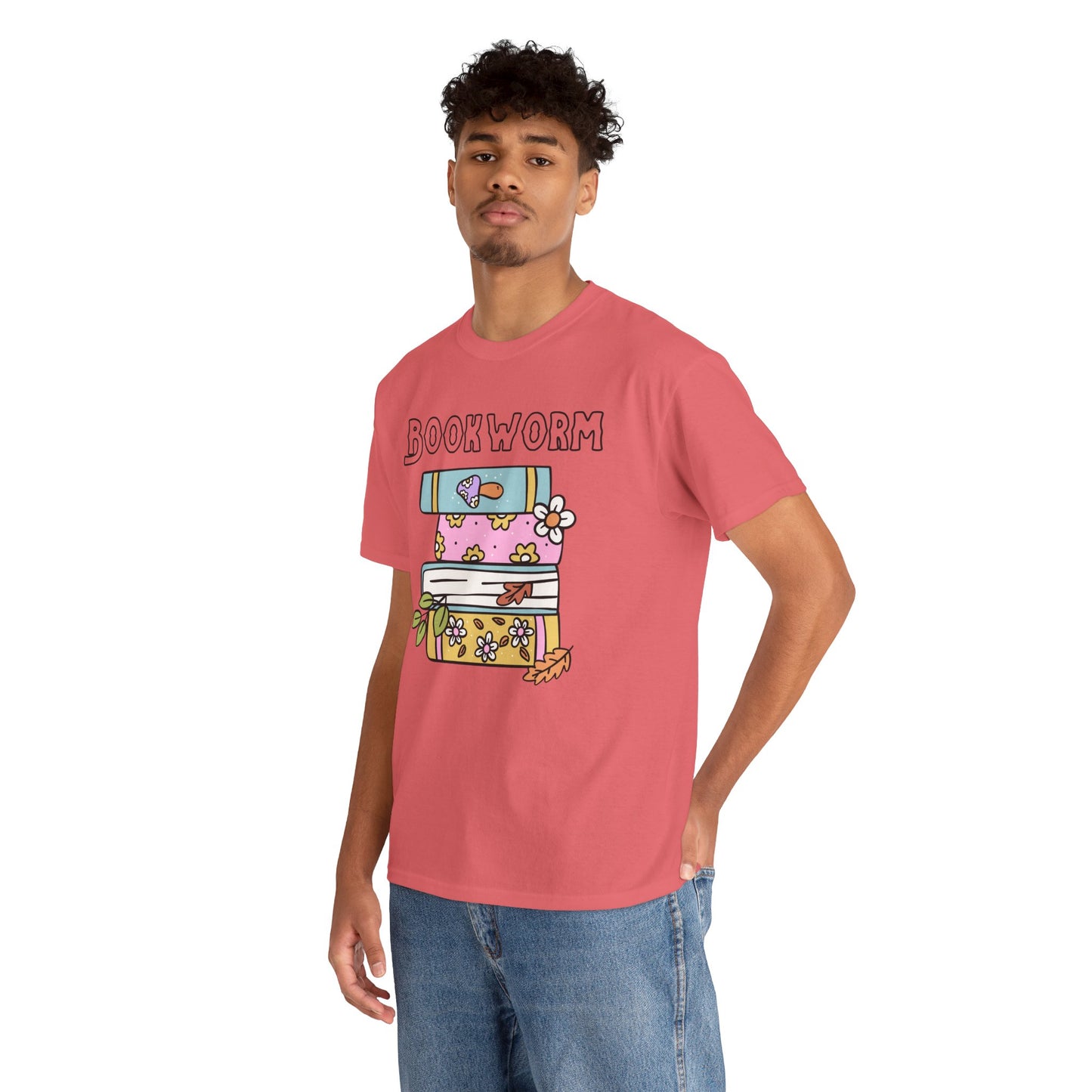Bookworm bookstack Unisex Heavy Cotton Tee