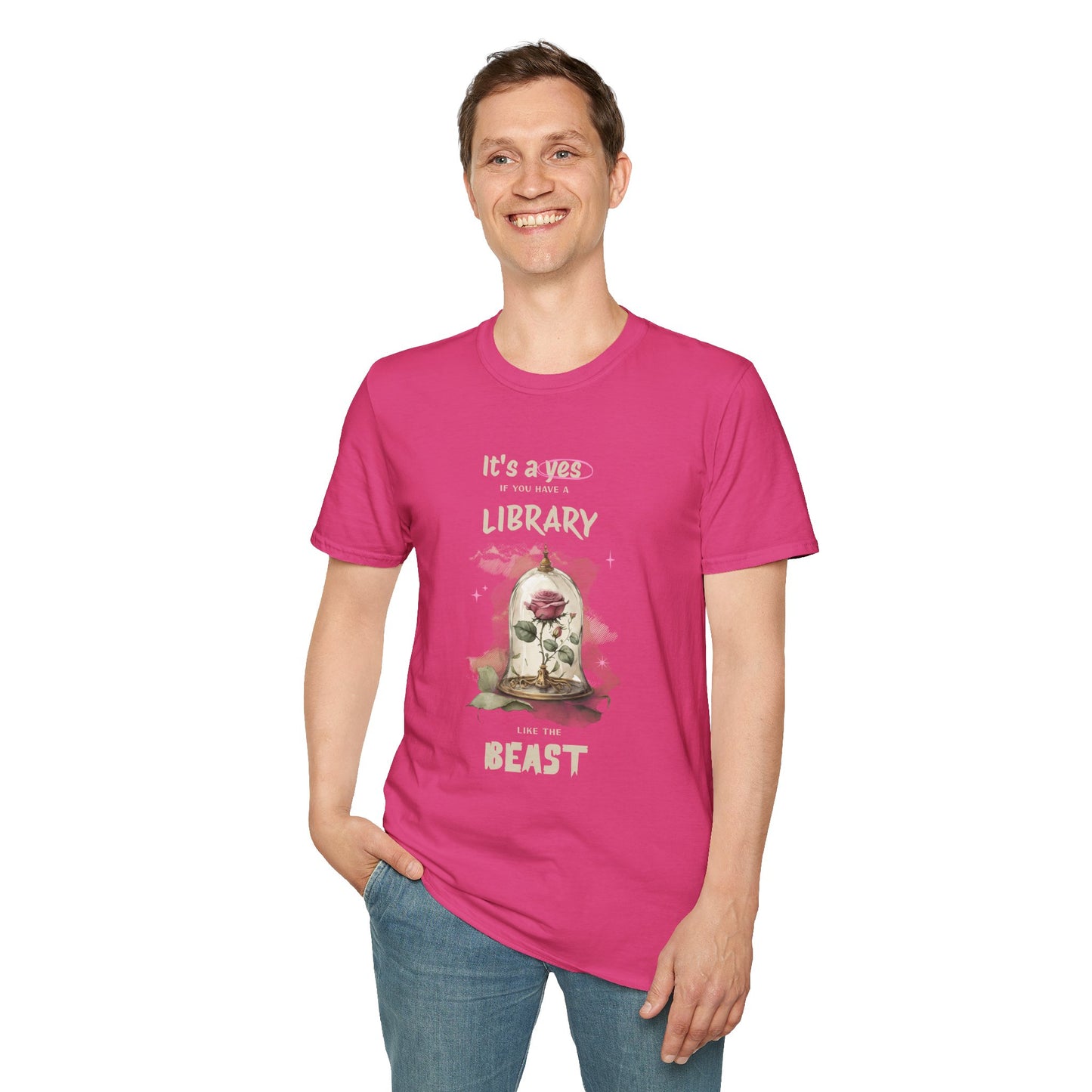 Library Beast Unisex Softstyle T-Shirt - Perfect for Book Lovers