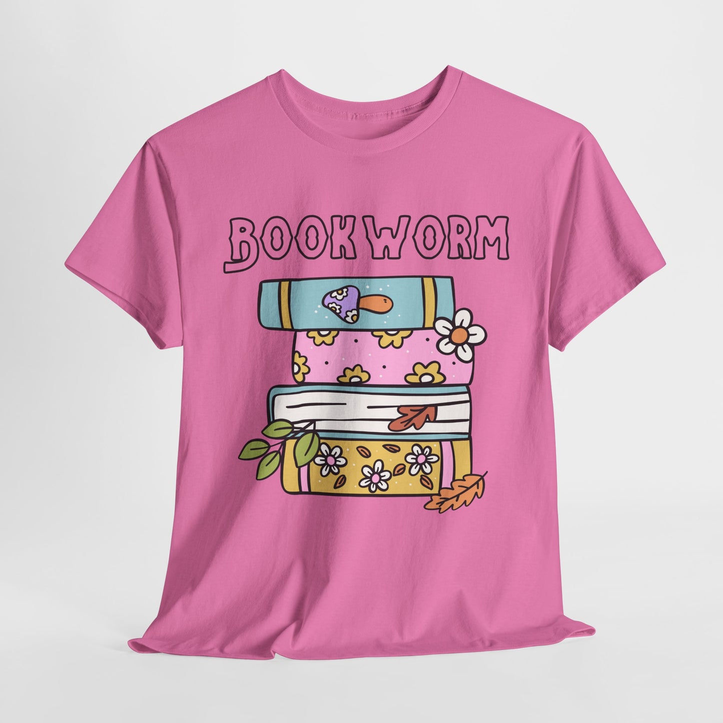 Bookworm bookstack Unisex Heavy Cotton Tee