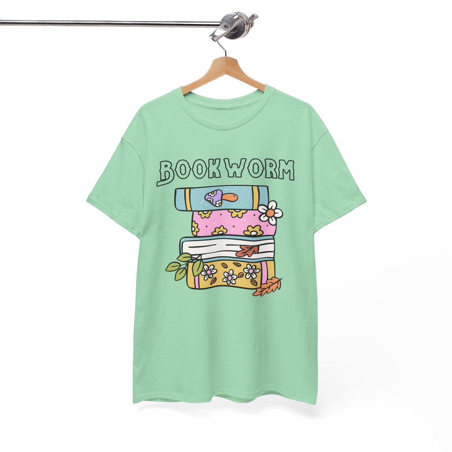 Bookworm bookstack Unisex Heavy Cotton Tee