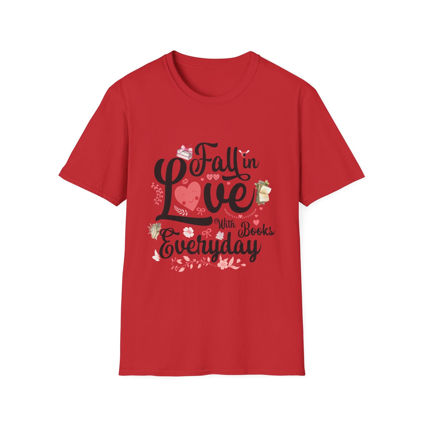 Fall in Love with Books Unisex Softstyle T-Shirt