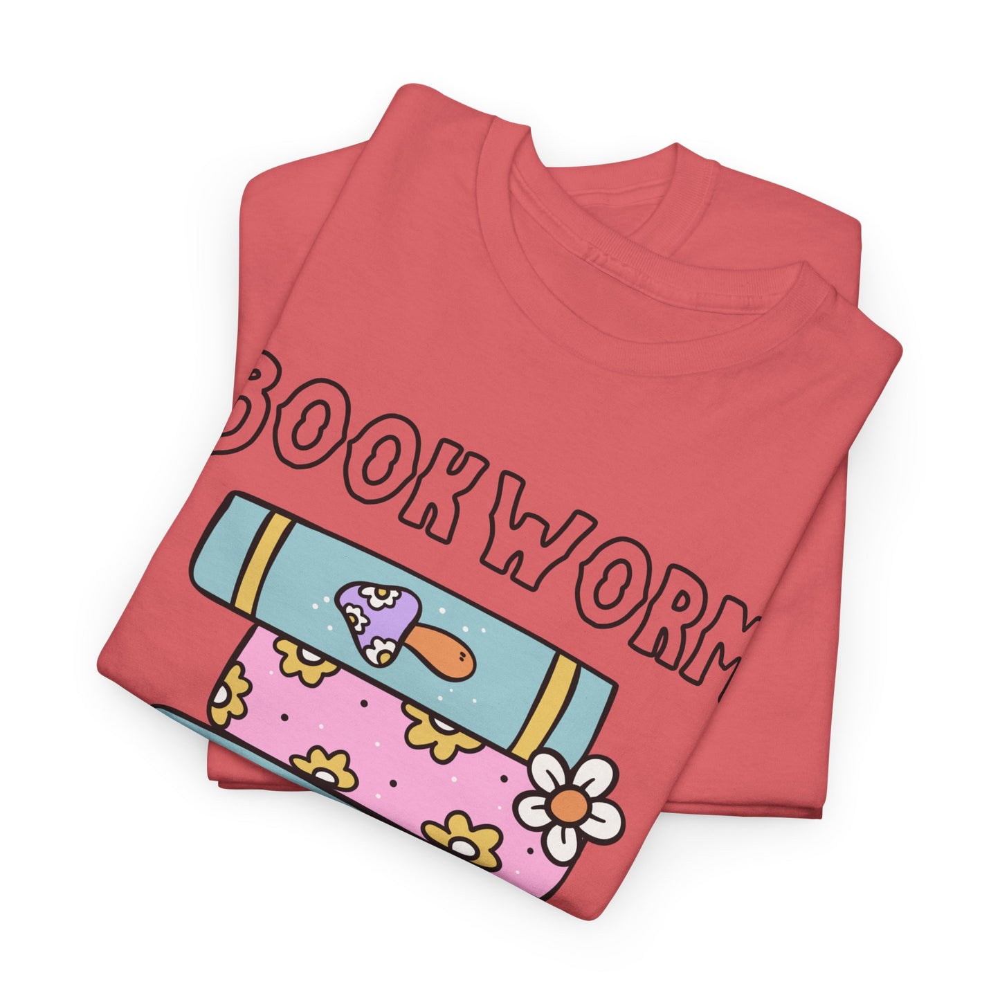 Bookworm bookstack Unisex Heavy Cotton Tee