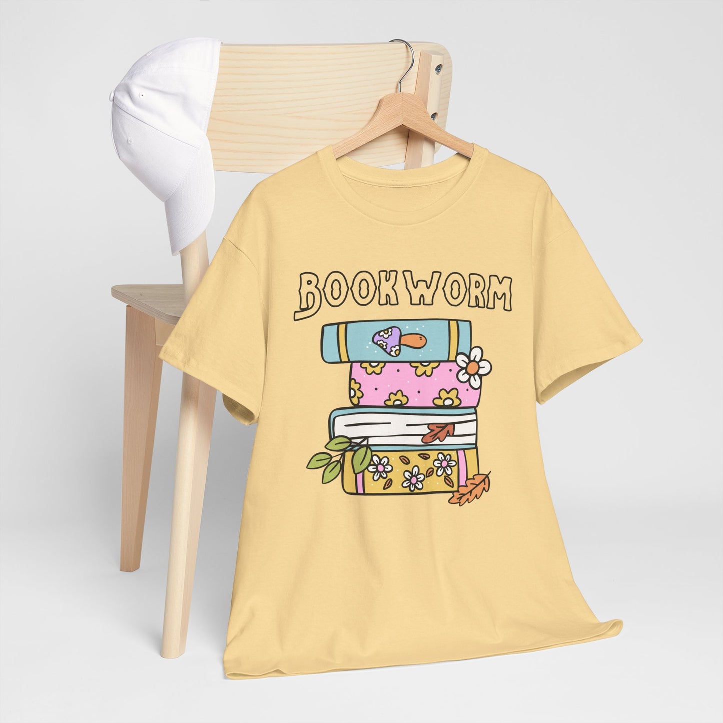 Bookworm bookstack Unisex Heavy Cotton Tee