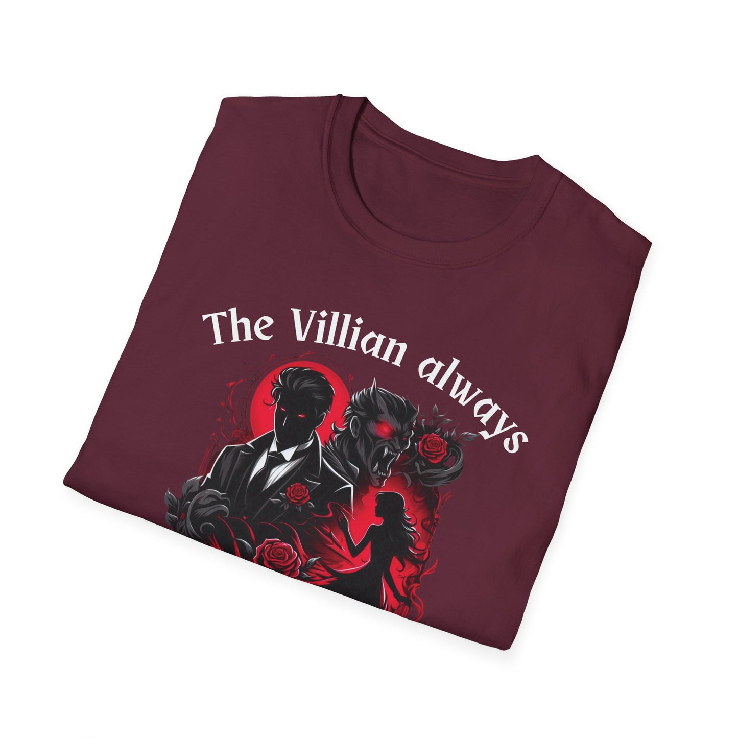 Men's & Women's Villain-Themed Softstyle T-Shirt - 'The Villain Always Gets The Girl'
