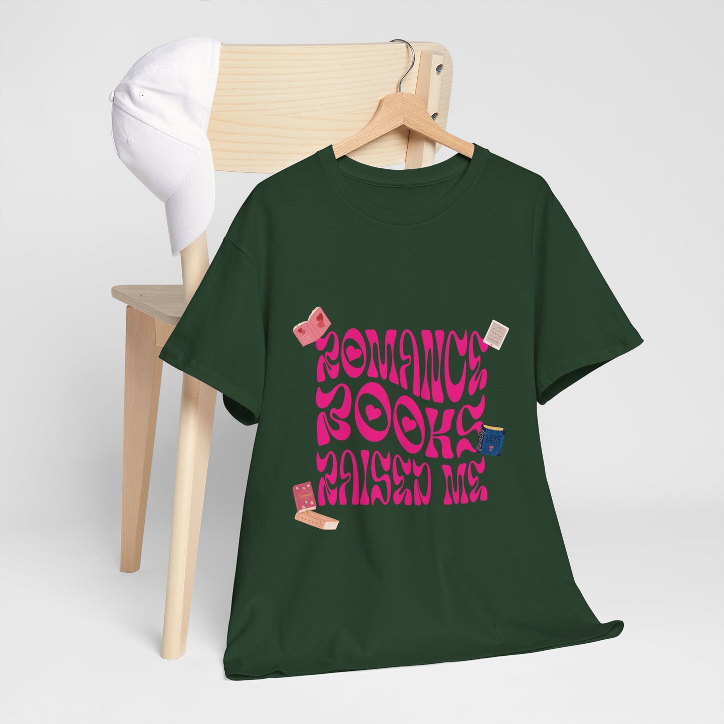 Romance Books Raised Me Unisex Heavy Cotton Tee - Perfect Gift for Book Lovers