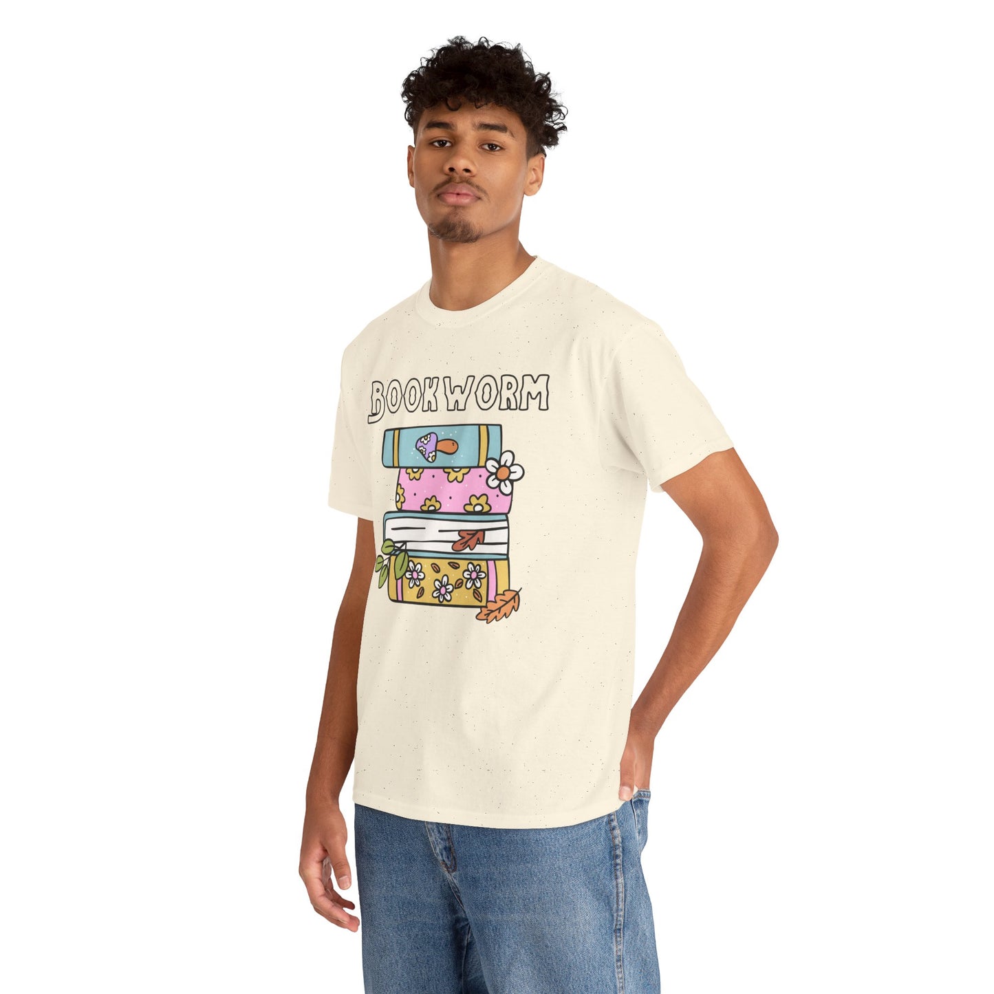 Bookworm bookstack Unisex Heavy Cotton Tee