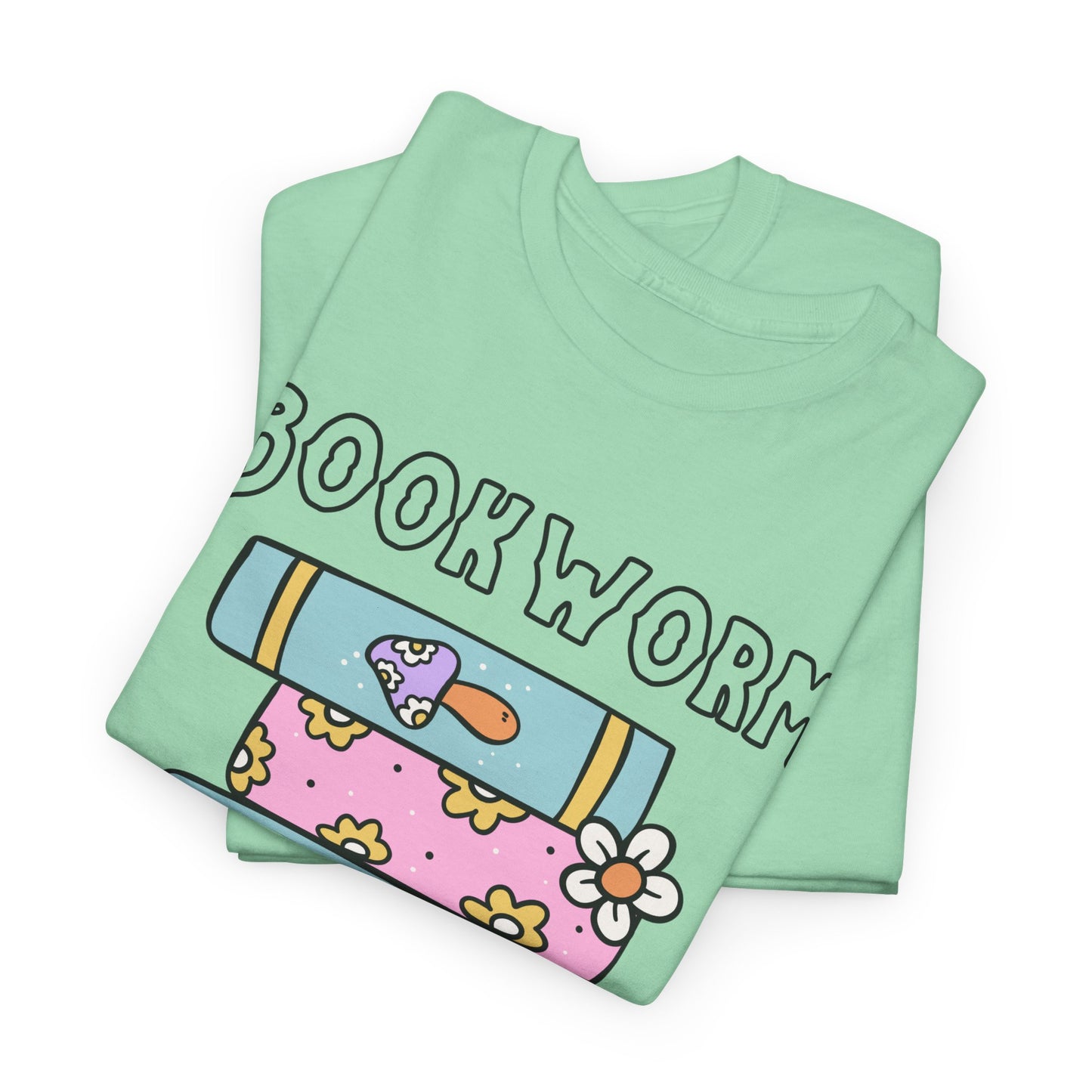 Bookworm bookstack Unisex Heavy Cotton Tee